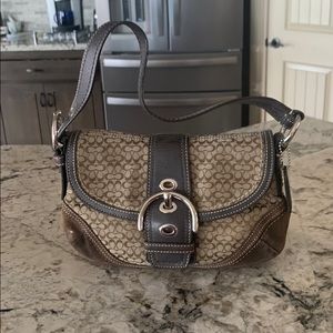 Coach Signature C Purse Bag Shoulder Strap Leather